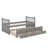 Twin Size Daybed With Drawers And Trundle-1099907499