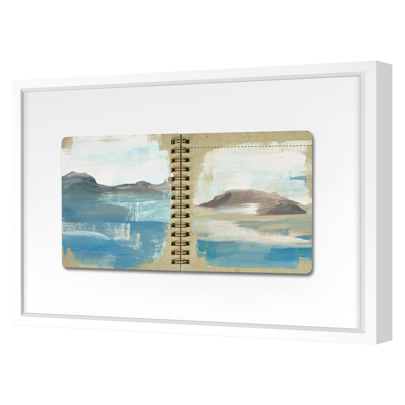 «Fall 2021 Sketbook Landscape 6», encadré sur papier par The Studio Print, Cadre simple blanc