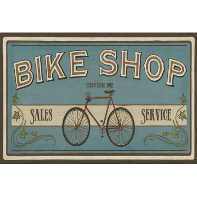 Bike Shop I by June Erica Vess - Wrapped Canvas Print