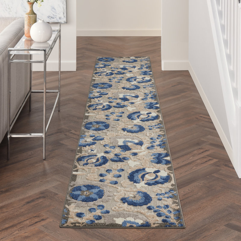 Floral Area Rug, Runner 69 x 305cm