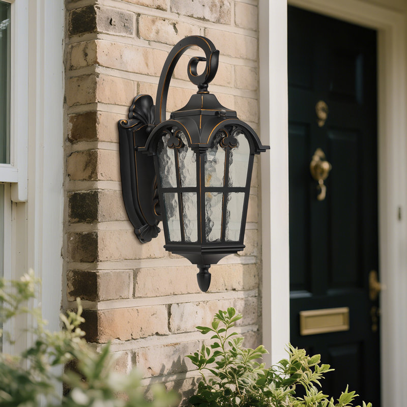 Fabiola 17.6" H Aluminum Wall Light with Dusk to Dawn