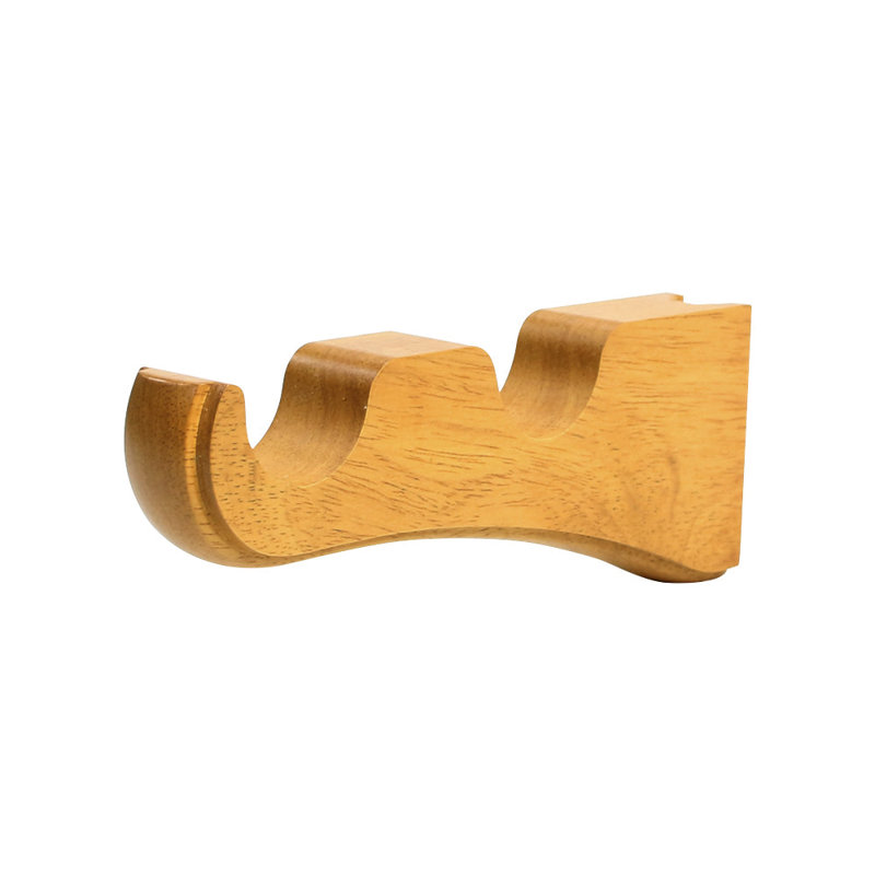 Ensemble de 1 tringle à rideaux double en bois (1 3/8 po), Chêne héritage