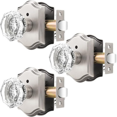 Crystal Privacy Door Knobs