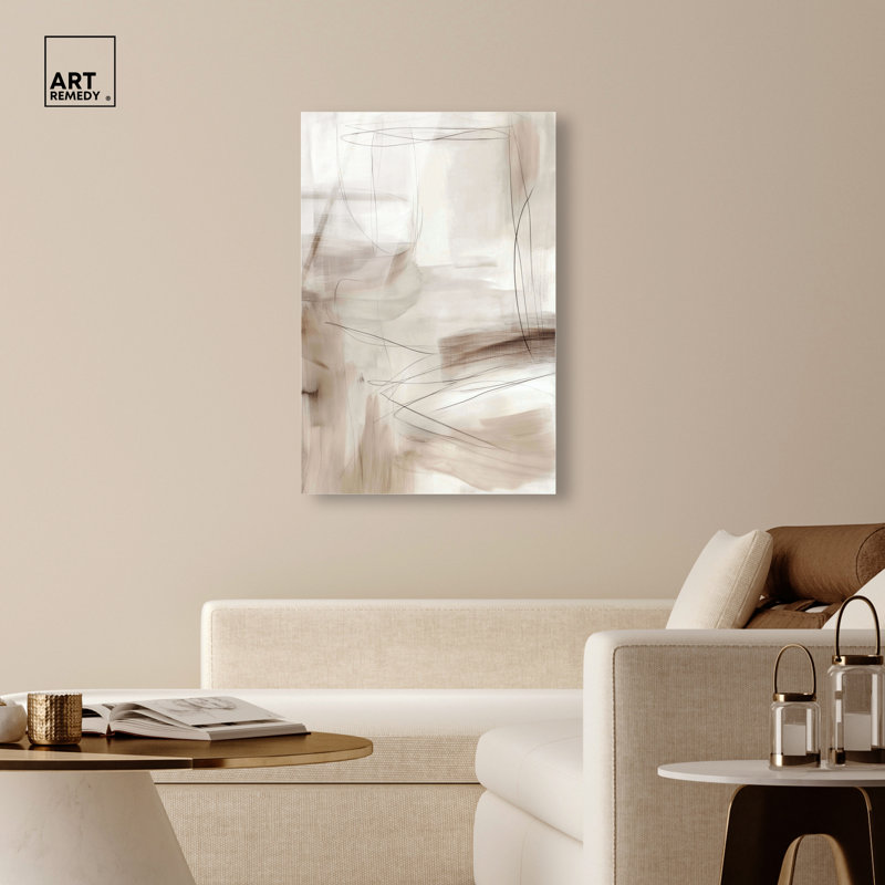 «Creamy Layers II», reproduction d'art sur toile par Art Remedy, 30 x 45, H 45 po x l 30 po, Toile non encadrée