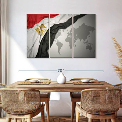 Egypt Flag On World Map