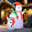 Bonhomme de neige gonflable géant de Noël de 8 pi Outsunny