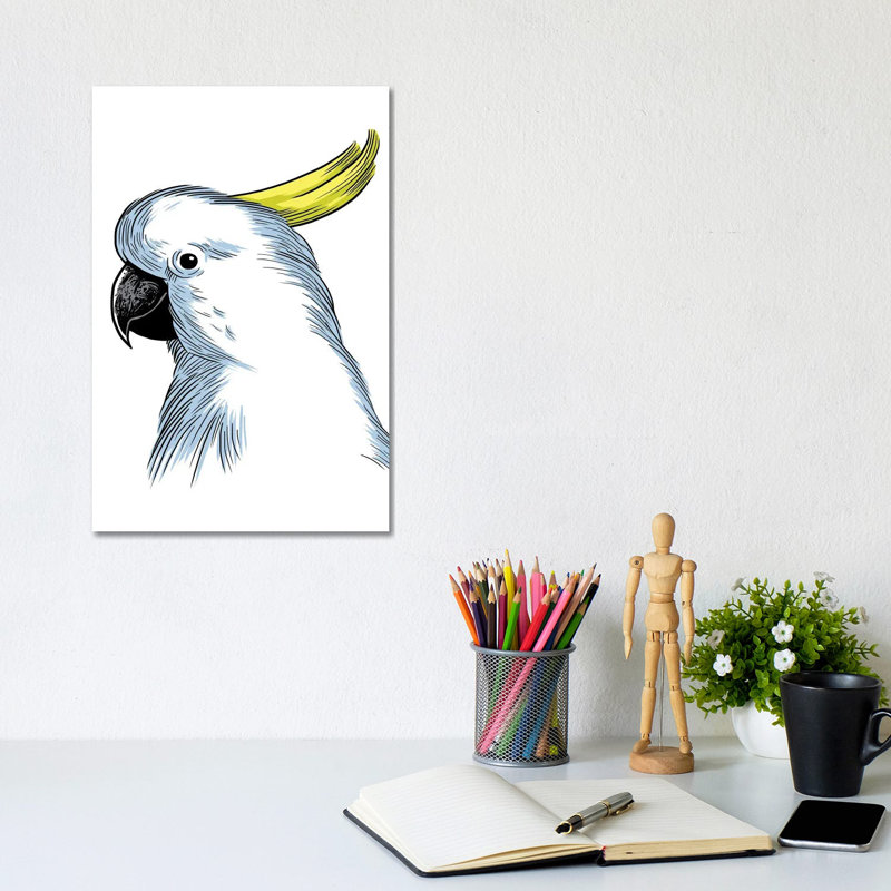 Sketch Parrot by Alberto Perez - Wrapped Canvas Gallery-Wrapped Canvas Giclée, 30.48cm H x 20.32cm W
