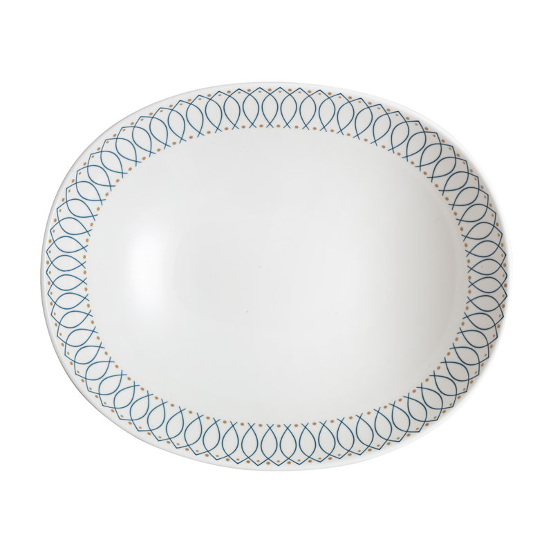 Porcelain Modern Deco Serving Bowl