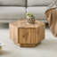 Simple et pratique! Table basse hexagonale en MDF avec tiroirs. Fabriquée à partir de matériaux de haute qualité, adoptant un design hexagonal unique, simple et élégant sans perdre en personnalité.
