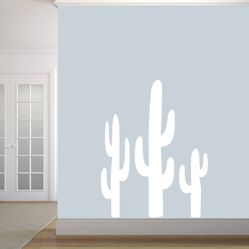 Plants & Flowers Non-Wall Damaging Wall Decal, White