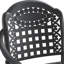 Ensemble de 7 meubles de jardin en aluminium moulé, structure noire, coussins bleus, fabrication traditionnelle, lignes raffinées, grande résistance, design d'espace
