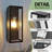 15" Large Outdoor Wall Lights, Matte Black Outdoor Wall Sconces, Modern Exterior Lighting Fixtures With Clear Glass Shade For Front Door, Porch, Garage