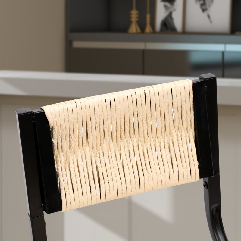 Ensemble de 2 tabourets de bar pivotants 15,92 "(ensemble de 2), Blanc crémeux