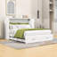 Lit escamotable double en bois Chizoba avec tiroir et ports USB