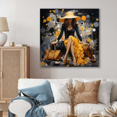 " Yellow Fashionistas Dream Pointillism I "
