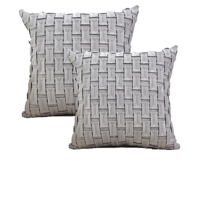 Coussin décoratif, Gris clair, Non