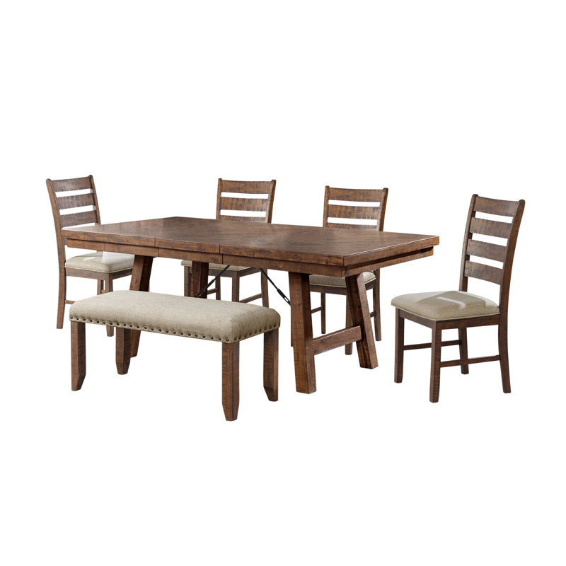Zaneta 6 - Person Extendable Four Leg Dining Set