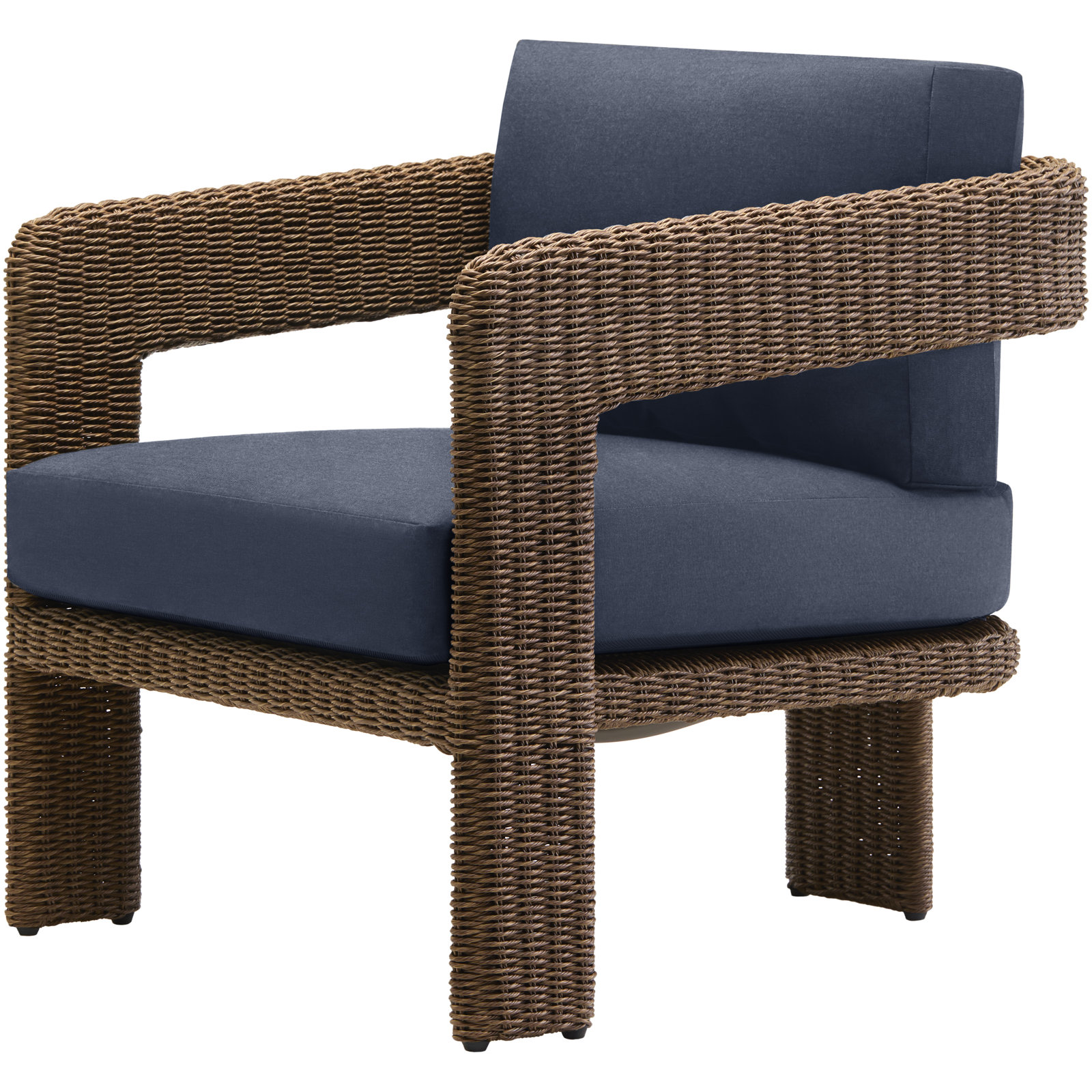 Amber Sunbrella® Patio Lounge Chair, Canvas Navy