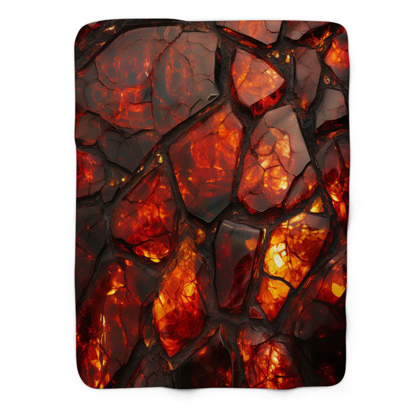 Burning Gem - couverture sherpa 1 pièce de qualité supérieure 0109, L 60 po x L 80 po