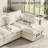 Corvia 153.5" Modular Sectional Sofa,Oversized U Shaped Couches with Ottomans&Chic Armrest for Living Room-1567894307