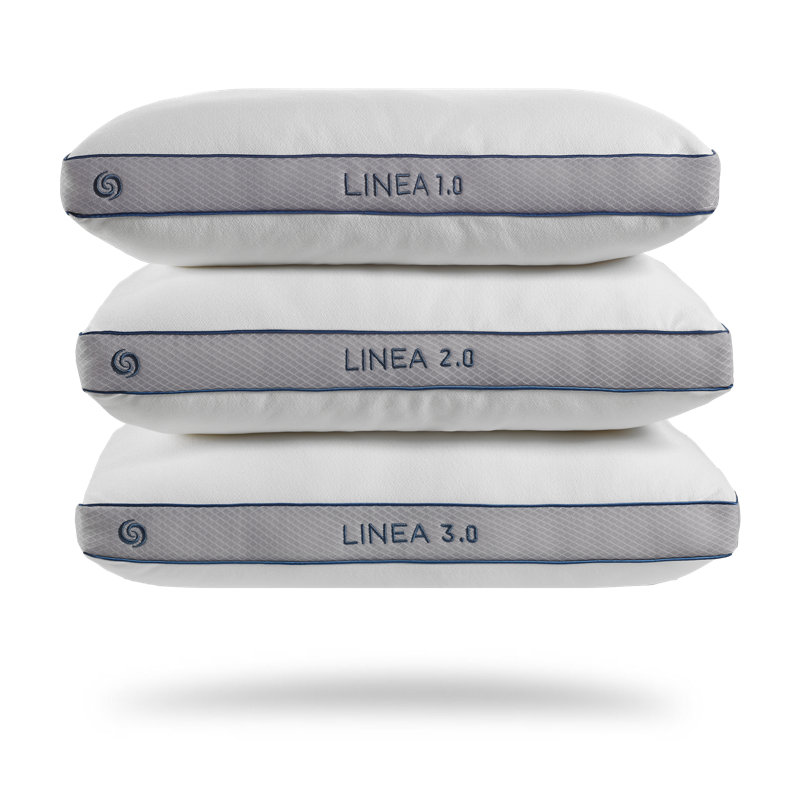 Linea Hypoallergenic Blue and White Polyester Performance Pillow
