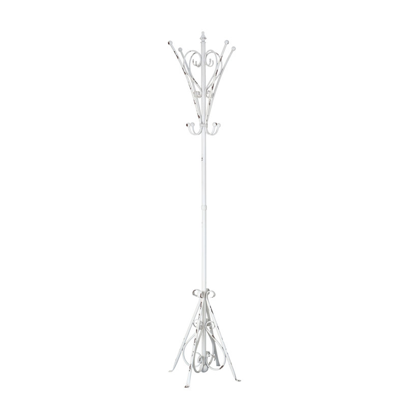 Bantock Loft Metal Freestanding 8 - Hook Coat Rack, White