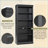 83'' Tall 5-Tier Modern Bookcase with LED Light Strip &amp; Adjustable Shelves | Black | Solid Wood + MDF