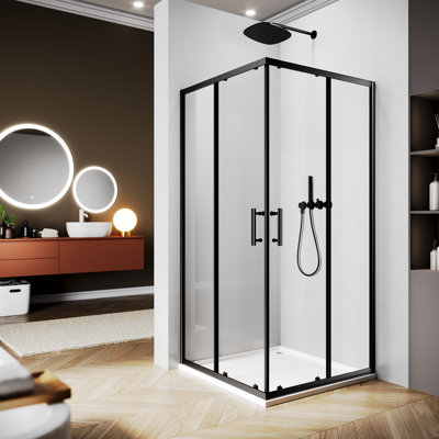 35" W x 35" D x 72" H Double Sliding Framed Square Easy Installatin Shower Enclosure