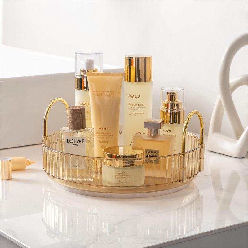 Athea Acrylic 1 Tier Makeup Organiser, Yellow