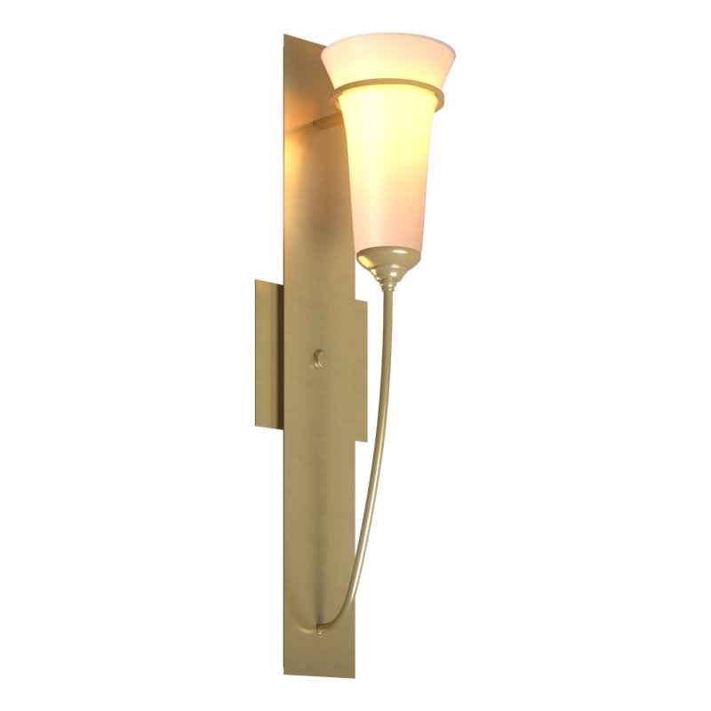Applique murale torchère à bande, Laiton moderne