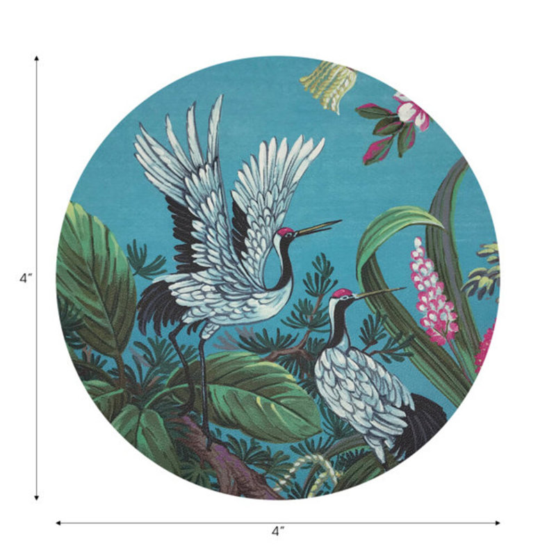 Sous-verres ronds en cuir Summer Palace Sarus, Sarus