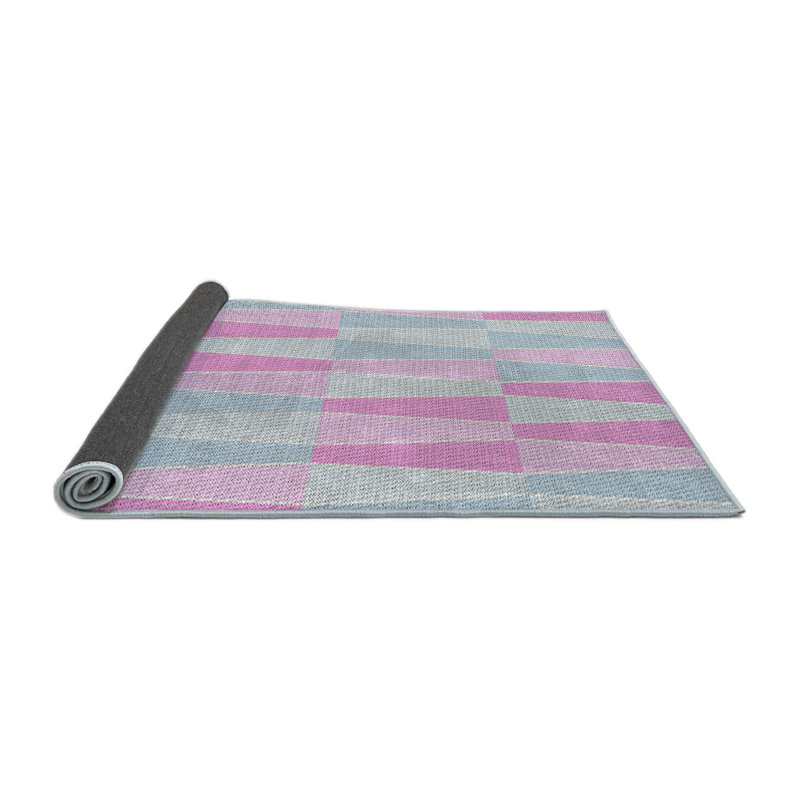 Tapis rose à motif géométrique Kingswood, Rond 5 pi