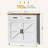 Kitchen Storage Cabinet, Modern Farmhouse Buffet Cabinet With Storage, Coffee Bar With 2 Drawers And 2 Doors, Floor Sideboard Buffet For Living Room, Dining Room, Bathroom,(White)-1483987853