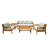 Dayo 5 - Piece Acacia Wood Patio Outdoor Conversation Set With Cushions
