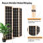 Paravent à 4 panneaux en bois pliable-1035574777