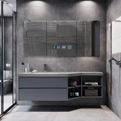 Modern simple special-shaped bathroom cabinet