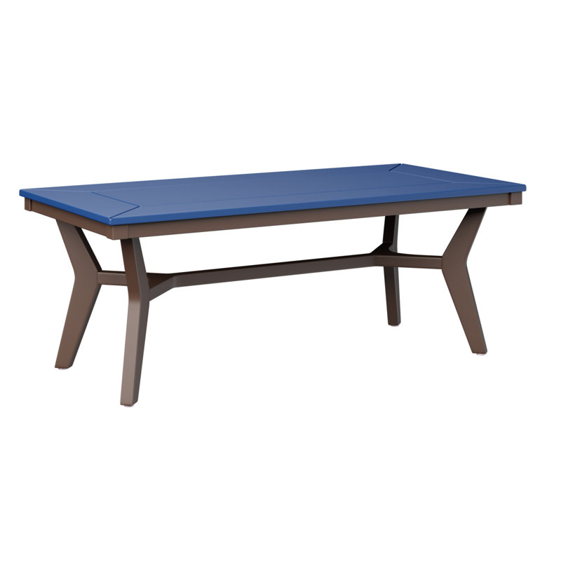 Table basse berlinoise Berlin, Chocolat / Brun, Bleu pacifique