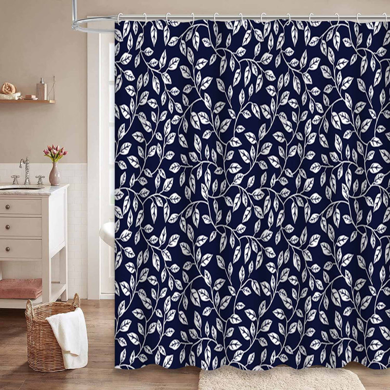 Rideau de douche à 12 crochets Leaves, L 72 po x l 72 po