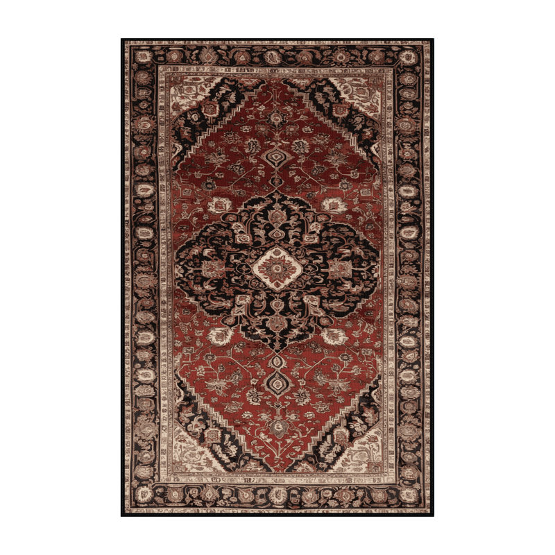 Tapis brun turc lavable à la machine, Tapis de couloir 2 pi x 4 pi