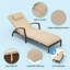 Chaise longue d'extérieur en osier avec coussin, lit de repos inclinable pour terrasse en métal-2144569759