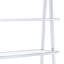 Bibliothèque blanche et chrome avec 6 tablettes
