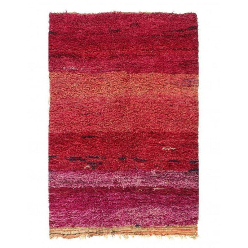 Striped Area Rug in Red