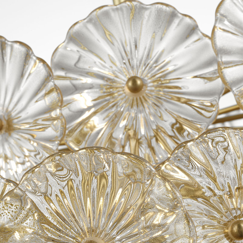 Julie Neill Gianna 24" Chandelie, Gold, Hand-Rubbed Antique Brass