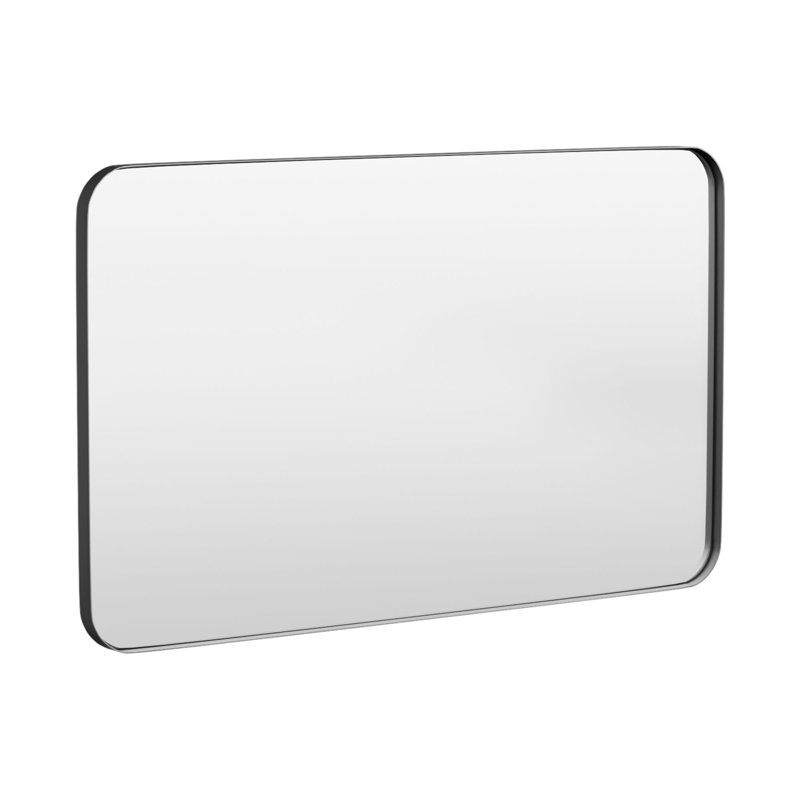 Miroir de salle de bain mural Cozy Design, 30 po x 50 po, Noir, Rectangle