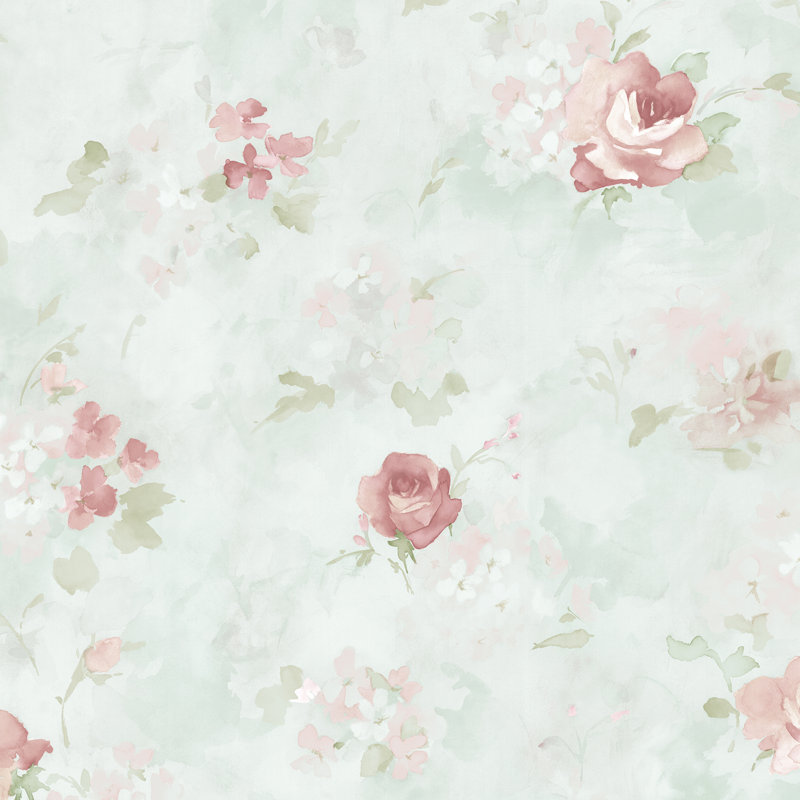 Papier peint Menas 32,7 'x 20,5 ", Mauve/taupe/vert