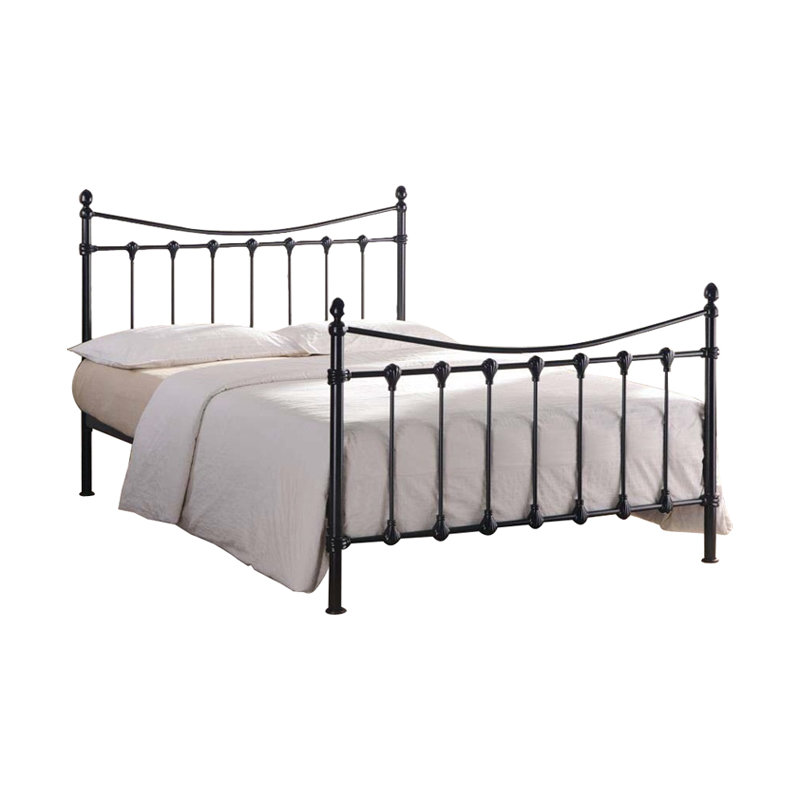 Wales Metal Bed, Black, Double (4'6)