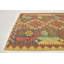 Tapis de zone en laine 3 pi 2 po x 3 pi 9 po main one-of-kind noué la brown Lorain