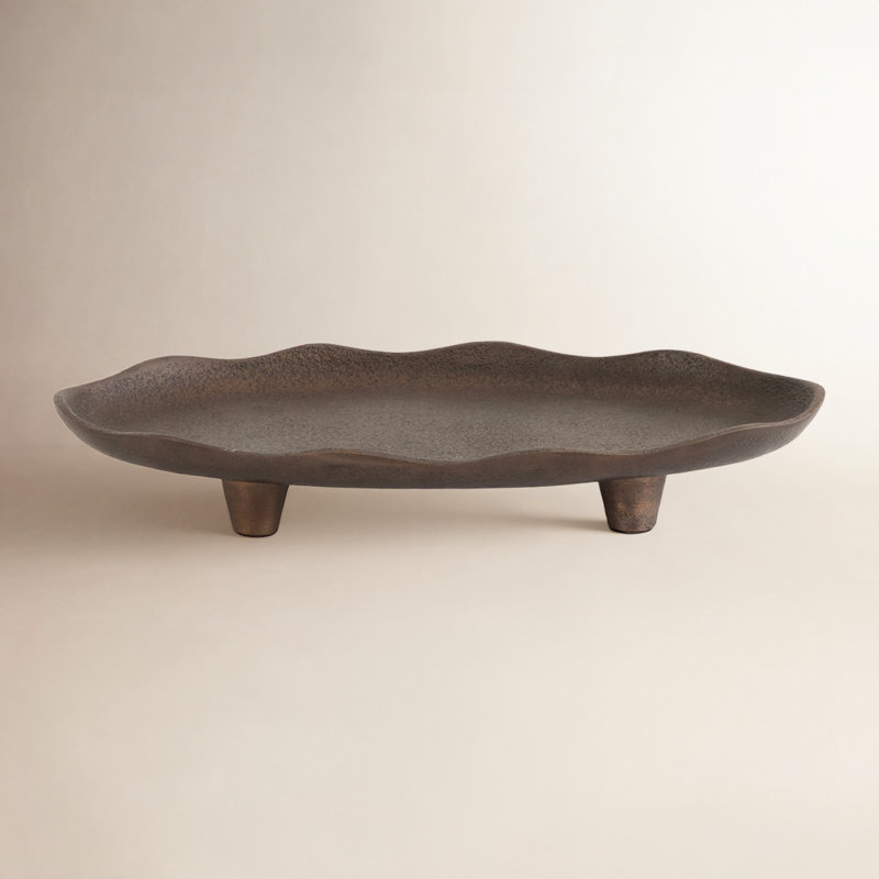 Plateau en métal Roselyn, Bronze
