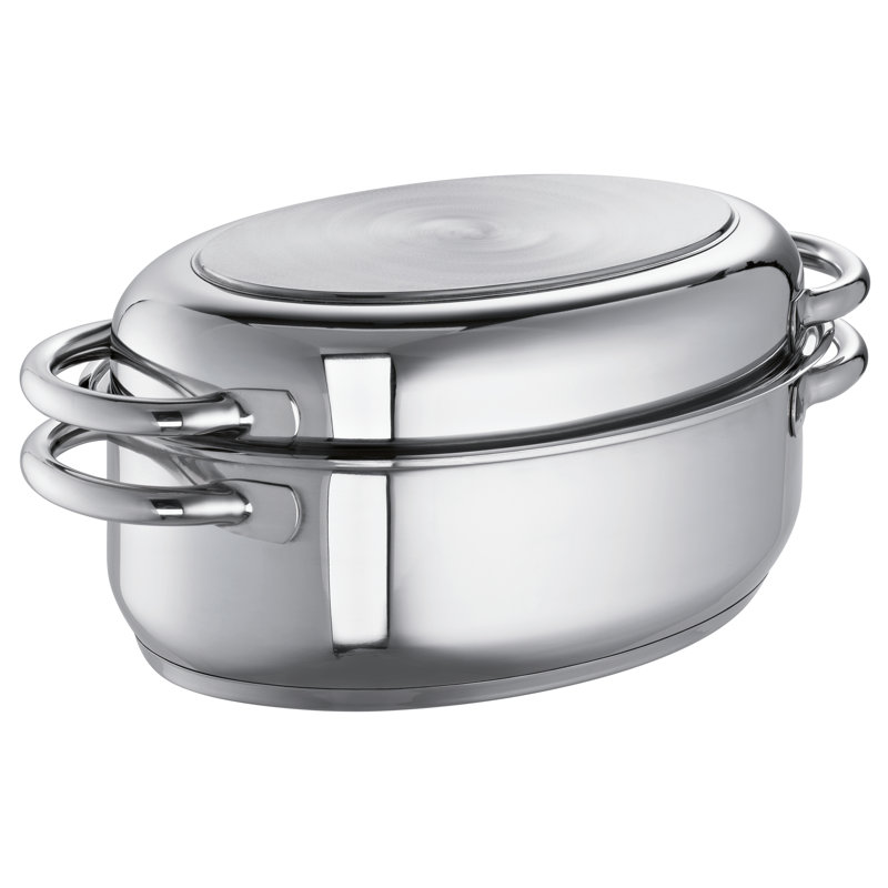 Stainless Steel Oval Casserole Dish with Lid