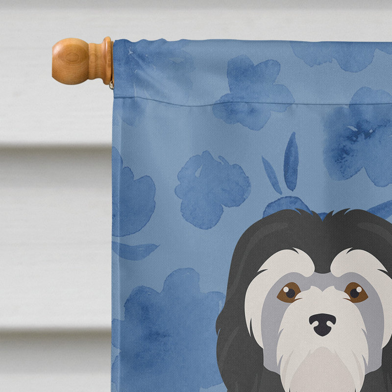 Caniche en polyester à 2 côtés 40 x 28 po standard welcome drapeau maison, Petit chien lion 3
